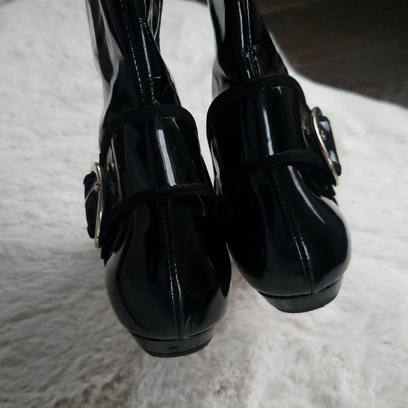 Jimmy Choo Ninol Patent Leather Tall Gogo Riding Boot - Picture 8 of 11